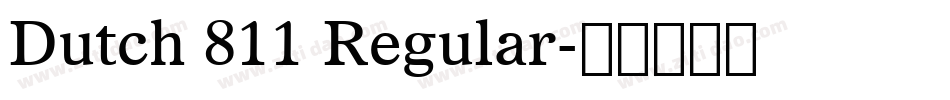 Dutch 811 Regular字体转换